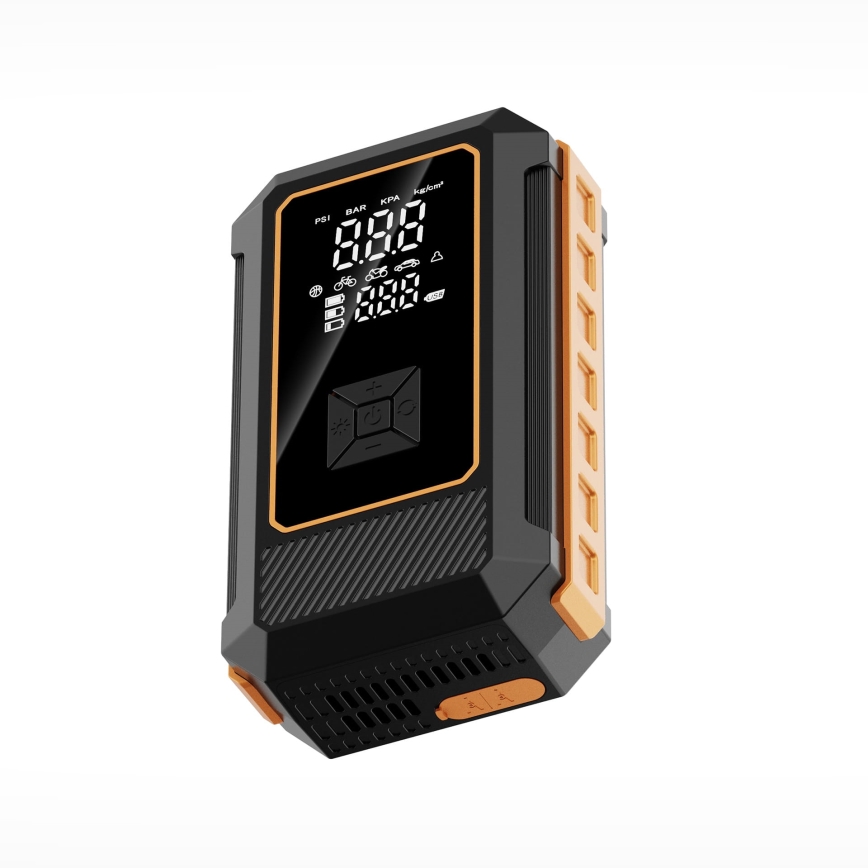 Daudzfunkcionāls starta lādētājs ar kompresoru, 8000 mAh