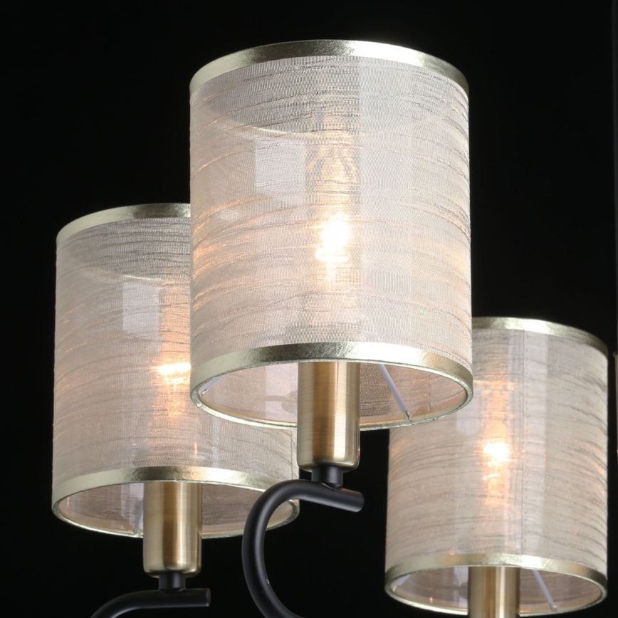 De Markt 667012106 - Lustra ar stieni CONRAD 6xE14/40W/230V zelta