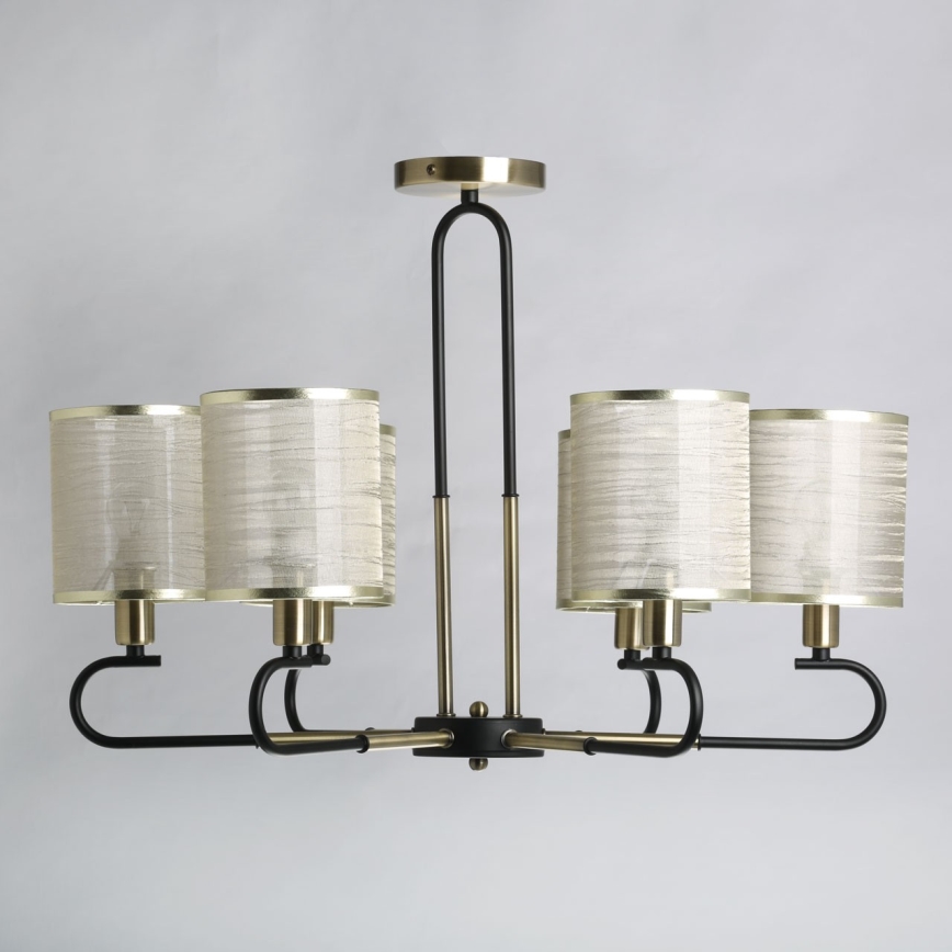 De Markt 667012106 - Lustra ar stieni CONRAD 6xE14/40W/230V zelta