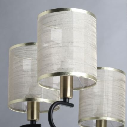 De Markt 667012106 - Lustra ar stieni CONRAD 6xE14/40W/230V zelta