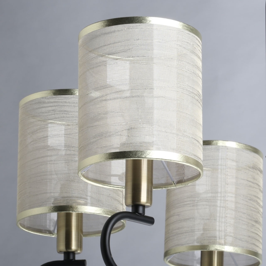 De Markt 667012106 - Lustra ar stieni CONRAD 6xE14/40W/230V zelta