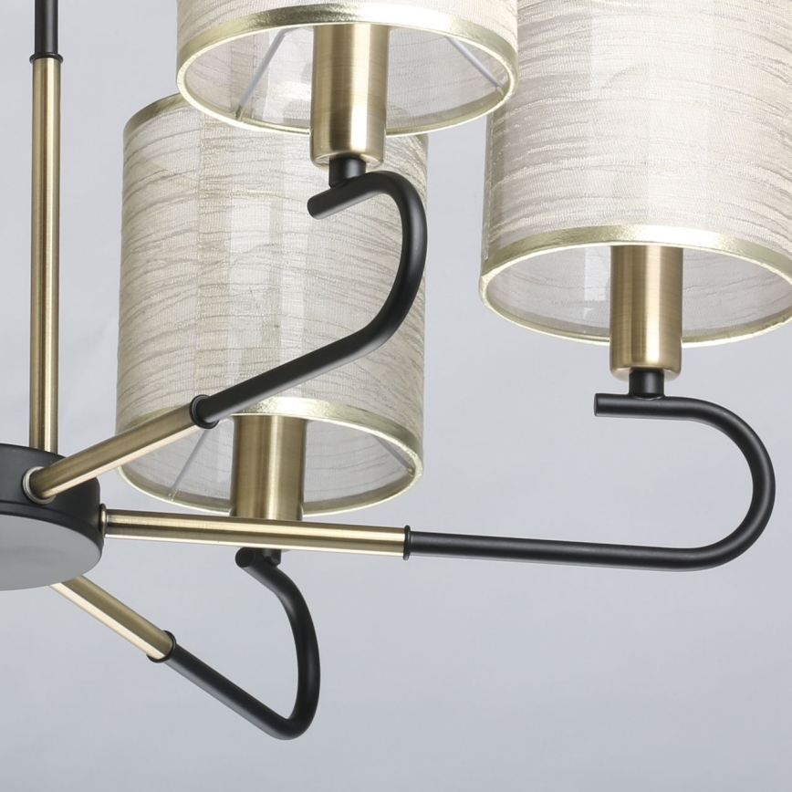 De Markt 667012106 - Lustra ar stieni CONRAD 6xE14/40W/230V zelta