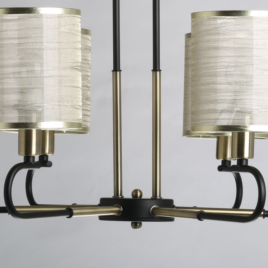 De Markt 667012106 - Lustra ar stieni CONRAD 6xE14/40W/230V zelta