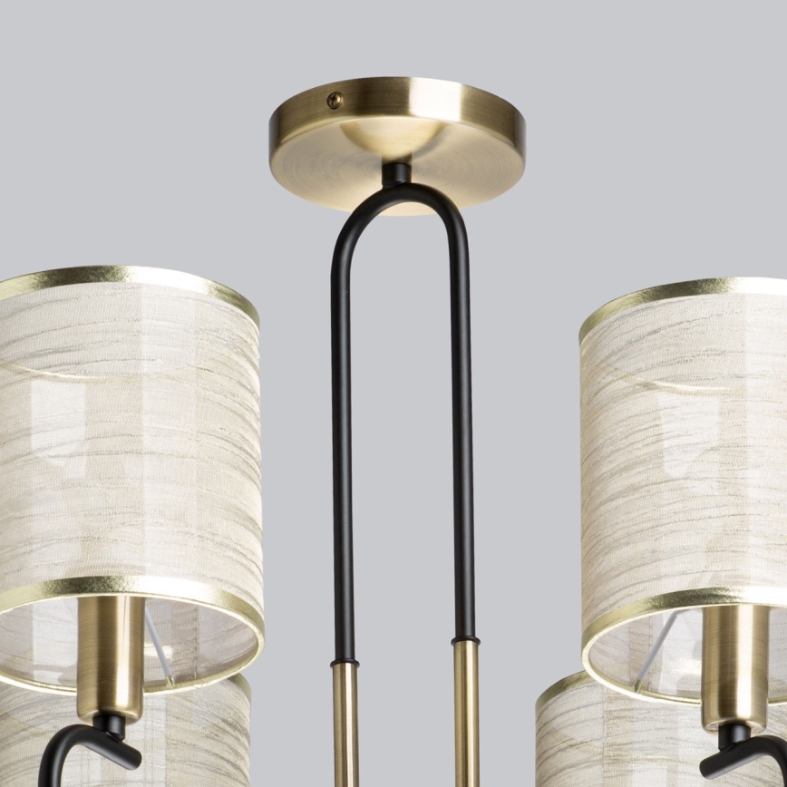 De Markt 667012106 - Lustra ar stieni CONRAD 6xE14/40W/230V zelta