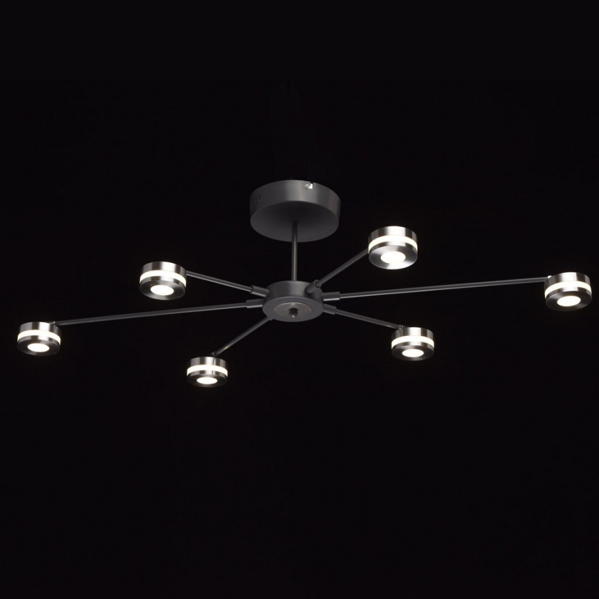 De Markt - LED Piestiprināma lustra BLACK 6xLED/5W/230V