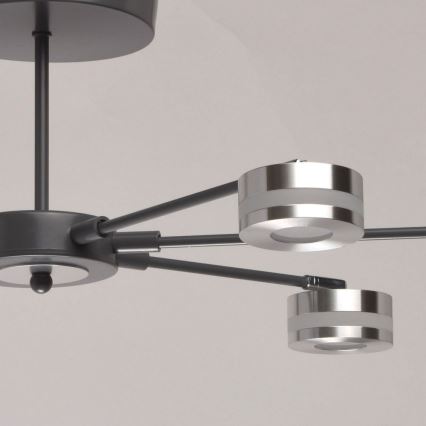 De Markt - LED Piestiprināma lustra BLACK 6xLED/5W/230V