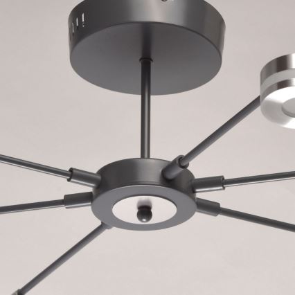 De Markt - LED Piestiprināma lustra BLACK 6xLED/5W/230V