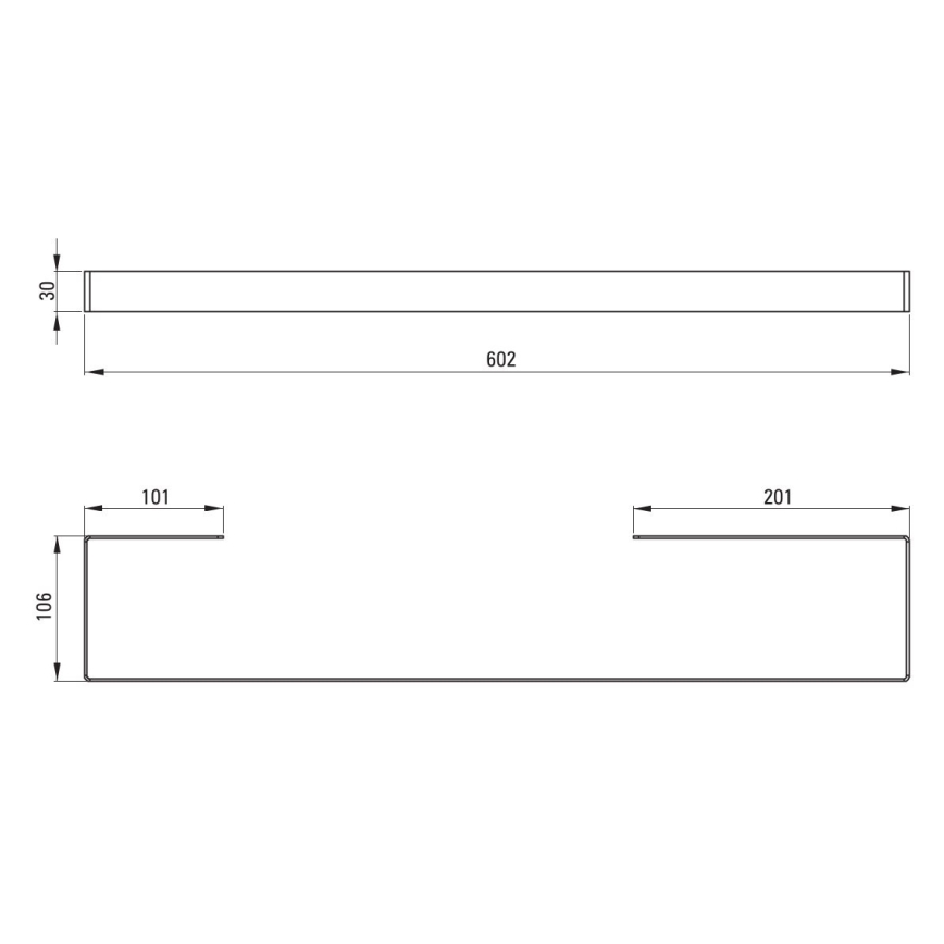 Deante ADM_A621 - sienas dvieļu pakaramais MOKKO 60 cm balts