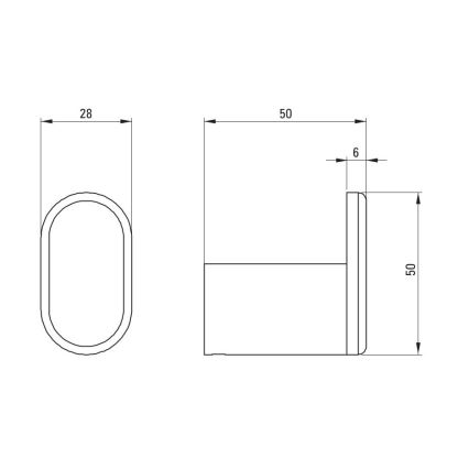 Deante ADR_0111 - Sienas āķis ROUND spīdīgs hroms