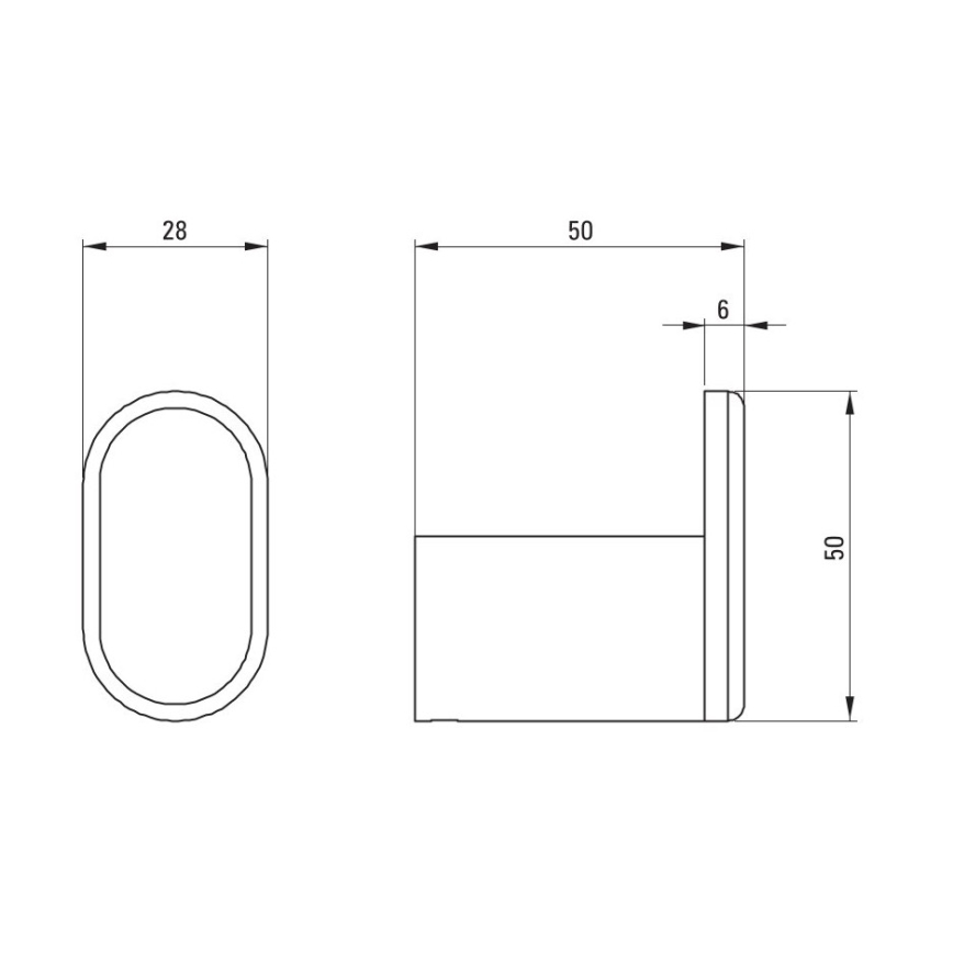 Deante ADR_0111 - Sienas āķis ROUND spīdīgs hroms