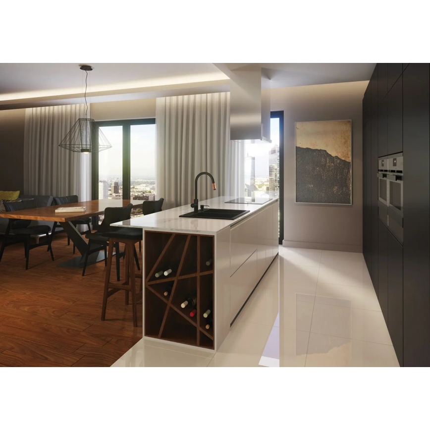 Deante BCA_B64M - Izlietnes jaucējkrāns ASTER, melns/misiņš