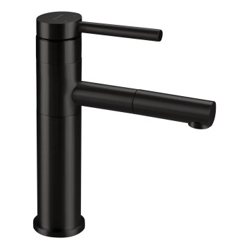 Deante BGE_N22M - Izlietnes jaucējkrāns ORA ar izvelkamu izsmidzinātāju, 22,9 cm, melns