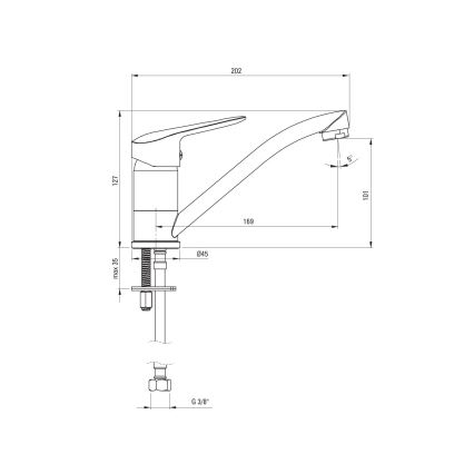 Deante BMO_026M - BORO izlietnes jaucējkrāns, 12,7 cm, spīdīgs hroms