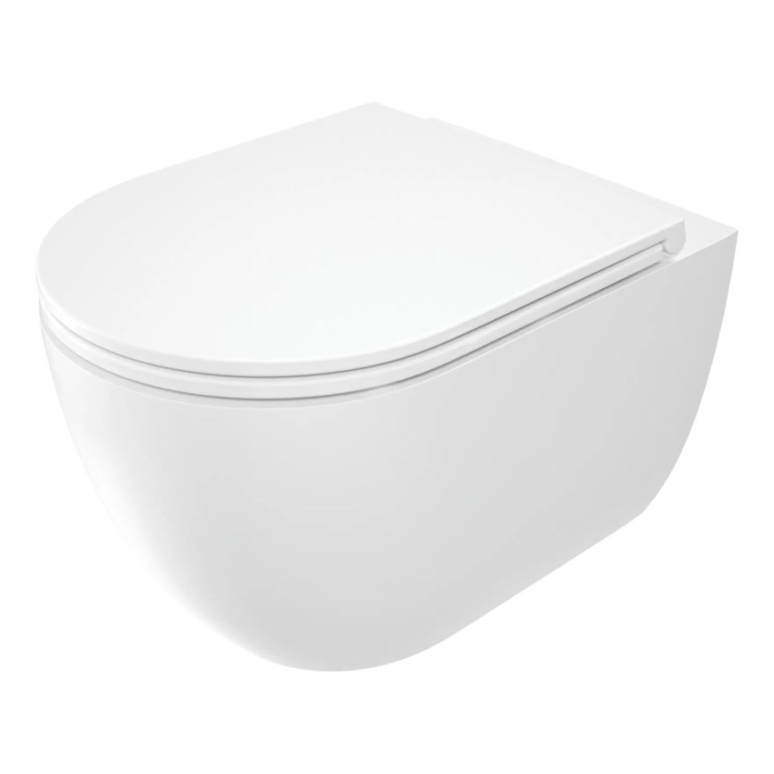 Deante CGRD6ZPW - Pakaramais WC ar SoftClose sēdekli ROUND keramika/balta