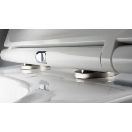 Deante CGRD6ZPW - Pakaramais WC ar SoftClose sēdekli ROUND keramika/balta