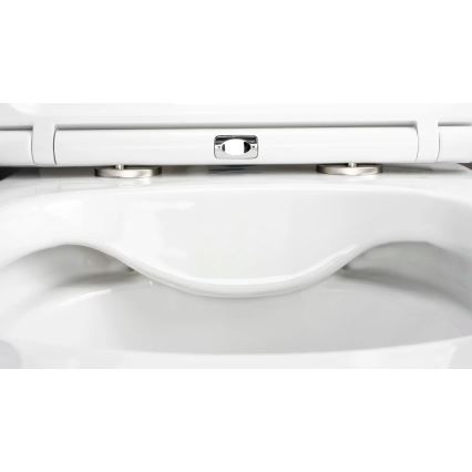 Deante CGRD6ZPW - Pakaramais WC ar SoftClose sēdekli ROUND keramika/balta