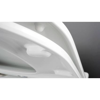 Deante CGRD6ZPW - Pie sienas stiprināms tualetes pods ar tualetes poda vāku ROUND keramika/balta