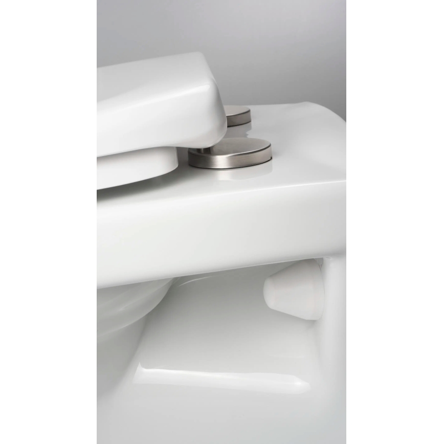Deante CMOD6SPW - sienas WC ar SoftClose sēdekli BORO keramika/balta