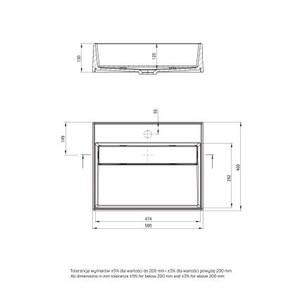 Deante CQR_NU5M - Galda virsmas izlietne CORREO 40x50 cm granīts/melna