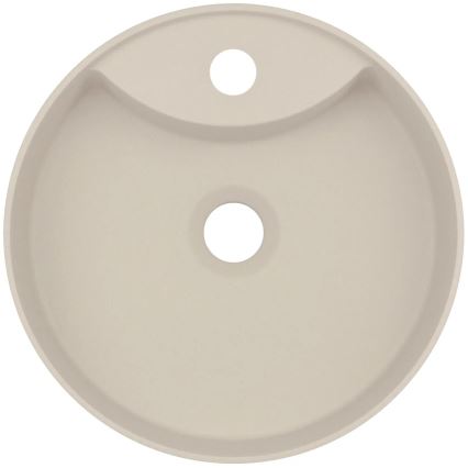 Deante CQS_5U4B - Galda virsmas izlietne ar jaucējkrāna caurumu SILIA d. 36 cm granīts/bēša