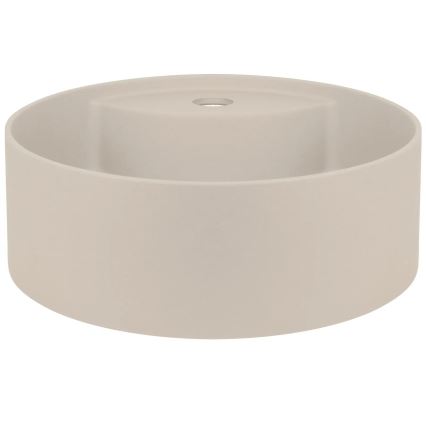 Deante CQS_5U4B - Galda virsmas izlietne ar jaucējkrāna caurumu SILIA d. 36 cm granīts/bēša