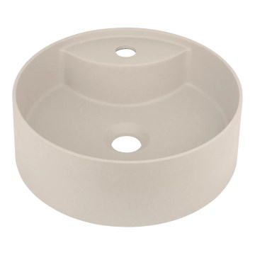 Deante CQS_5U4B - Iebūvējams izlietne ar caurumu jaucējkrānam SILIA, diametrs 36 cm, granīta/bēša krāsa