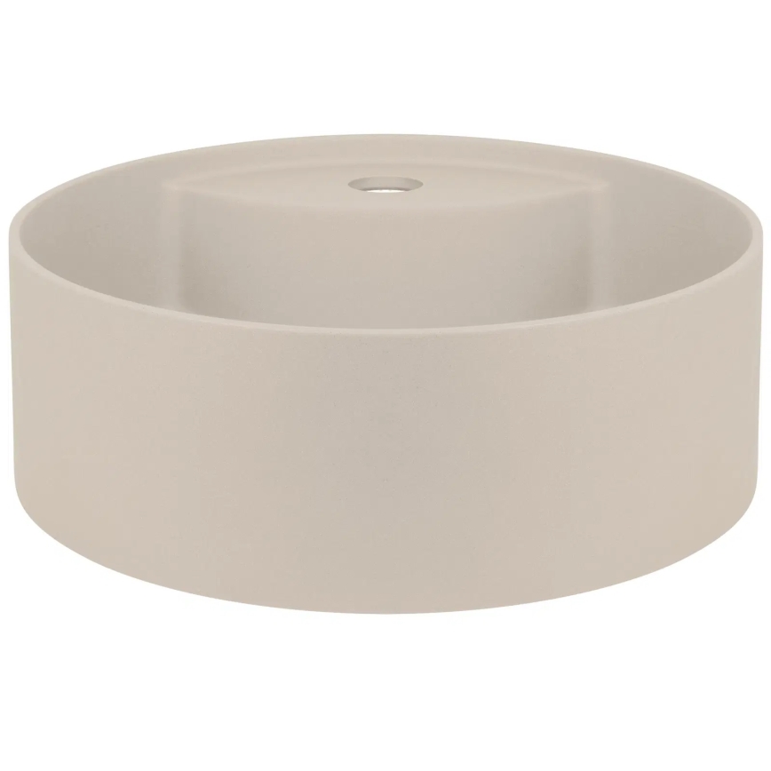 Deante CQS_5U4B - Iebūvējams izlietne ar caurumu jaucējkrānam SILIA, diametrs 36 cm, granīta/bēša krāsa