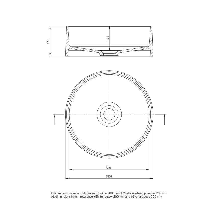 Deante CQS_5U4S - Galda virsmas izlietne SILIA d. 36 cm granīts/bēša