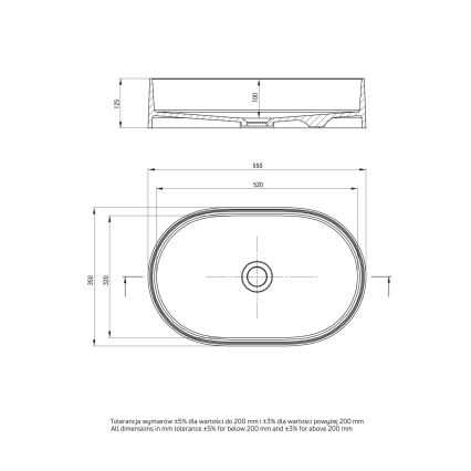 Deante CQS_5U6S - Galda virsmas izlietne SILIA 35x55 cm granīts/bēša