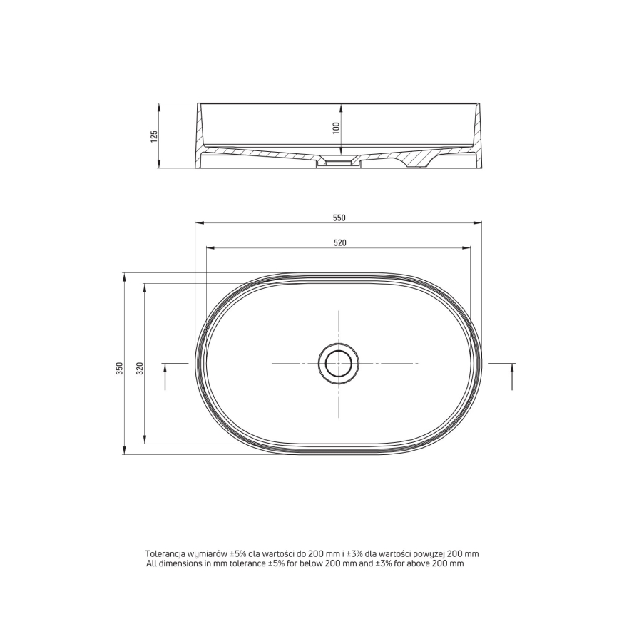Deante CQS_5U6S - Iebūvējams izlietne SILIA 35x55 cm granīts/bežs