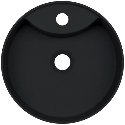 Deante CQS_NU4B - uz virsmas uzstādāma izlietne SILIA ar atveri jaucējkrānam, diam. 36 cm, granīts/melna