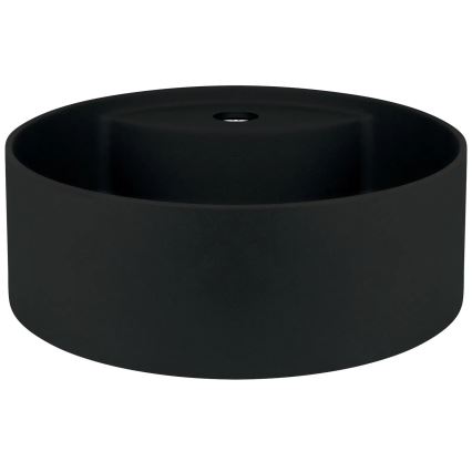 Deante CQS_NU4B - uz virsmas uzstādāma izlietne SILIA ar atveri jaucējkrānam, diam. 36 cm, granīts/melna