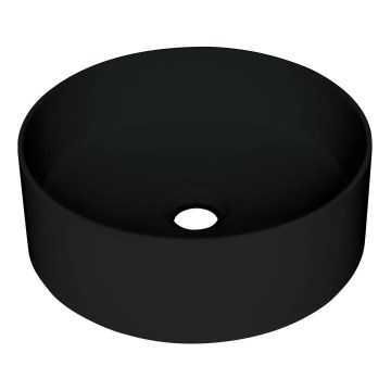 Deante CQS_NU4S - SILIA virsmas uzliekamā izlietne Ø 36 cm, granīts/melna