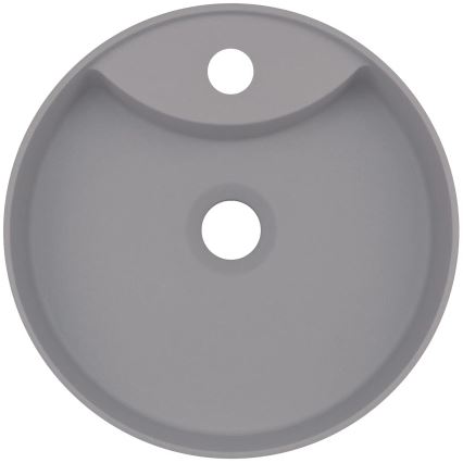 Deante CQS_SU4B - Virsmā uzstādāma izlietne ar caurumu jaucējam SILIA Ø 36 cm granīta/metāliska pelēka