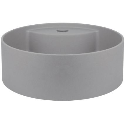 Deante CQS_SU4B - Virsmā uzstādāma izlietne ar caurumu jaucējam SILIA Ø 36 cm granīta/metāliska pelēka