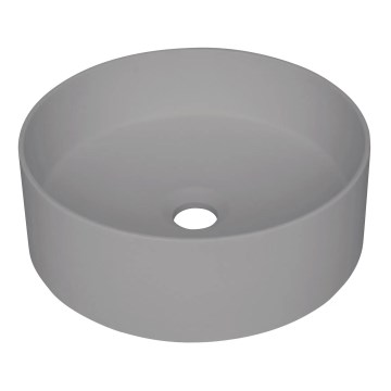 Deante CQS_SU4S - Virsmas uzstādāma izlietne SILIA Ø 36 cm granīta/metāliska pelēka