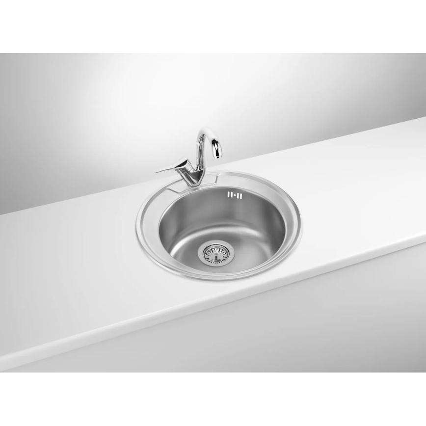Deante ZHC_0813 - Virtuves izlietne TWIST d. 49 cm satīna