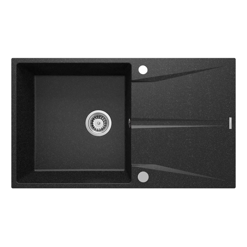 Deante ZRC_211A - Virtuves izlietne CORIO 50x86 cm granīts/grafīts