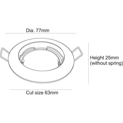 Deko-Light 120017 - Iegremdējama lampa RUND 1xGU5,3-MR16/35W/12V balta