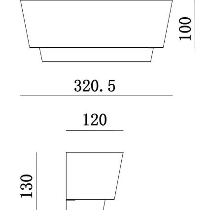 Deko-Light 341205 - Sienas lampa TWYNNDA 1xE14/40W/230V balta
