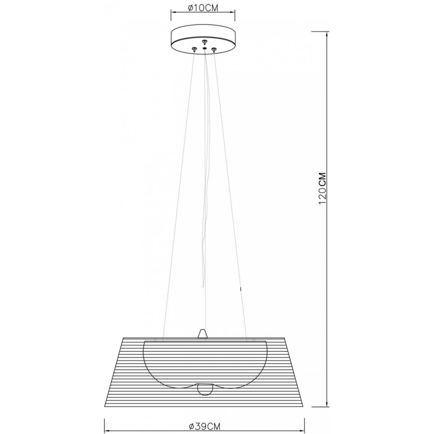Deko-Light 342032 - Lustra ar auklu FILO 3xE27/60W/230V d. 39 cm melna