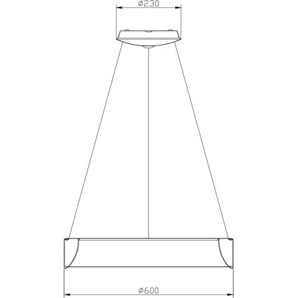 Deko-Light 342125 - LED Aptumšojama lustra ar auklu SCULPTORIS LED/27W/230V 4000K d. 60 cm