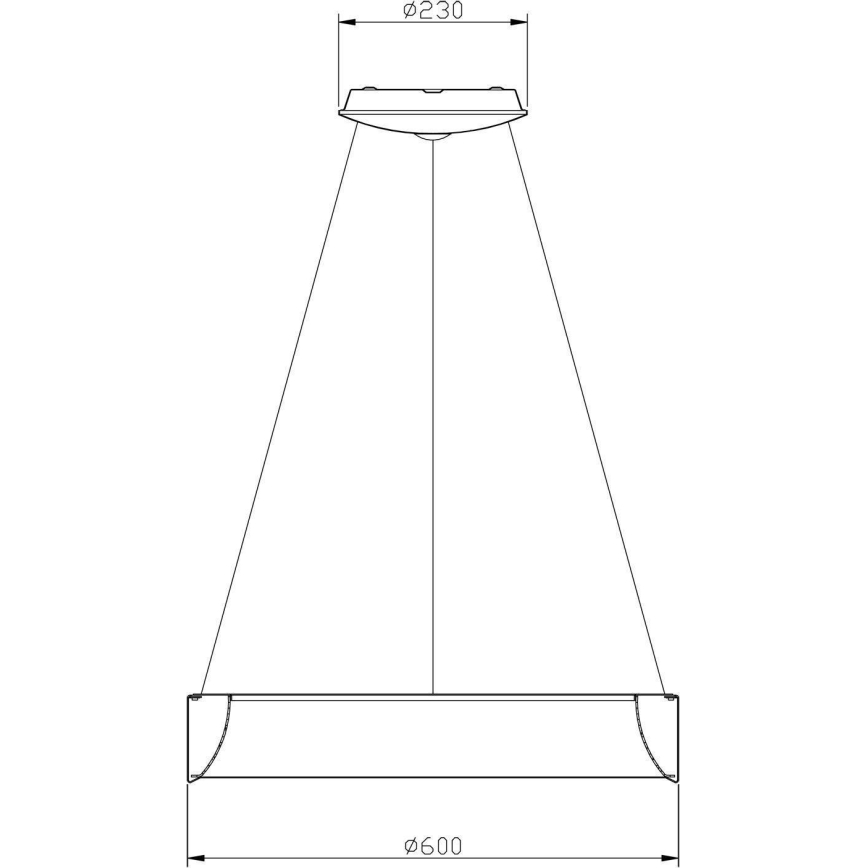 Deko-Light 342125 - LED Aptumšojama lustra ar auklu SCULPTORIS LED/27W/230V 4000K d. 60 cm