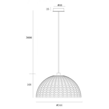 Deko-Light 342143 - Lustra ar auklu BASKET 1xE27/40W/230V d. 35 cm