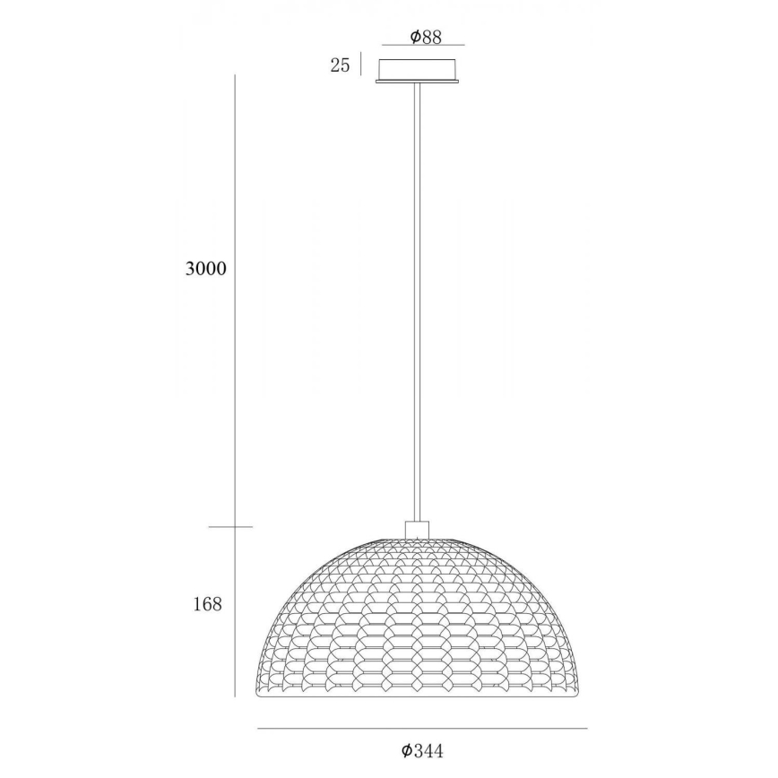 Deko-Light 342143 - Lustra ar auklu BASKET 1xE27/40W/230V d. 35 cm