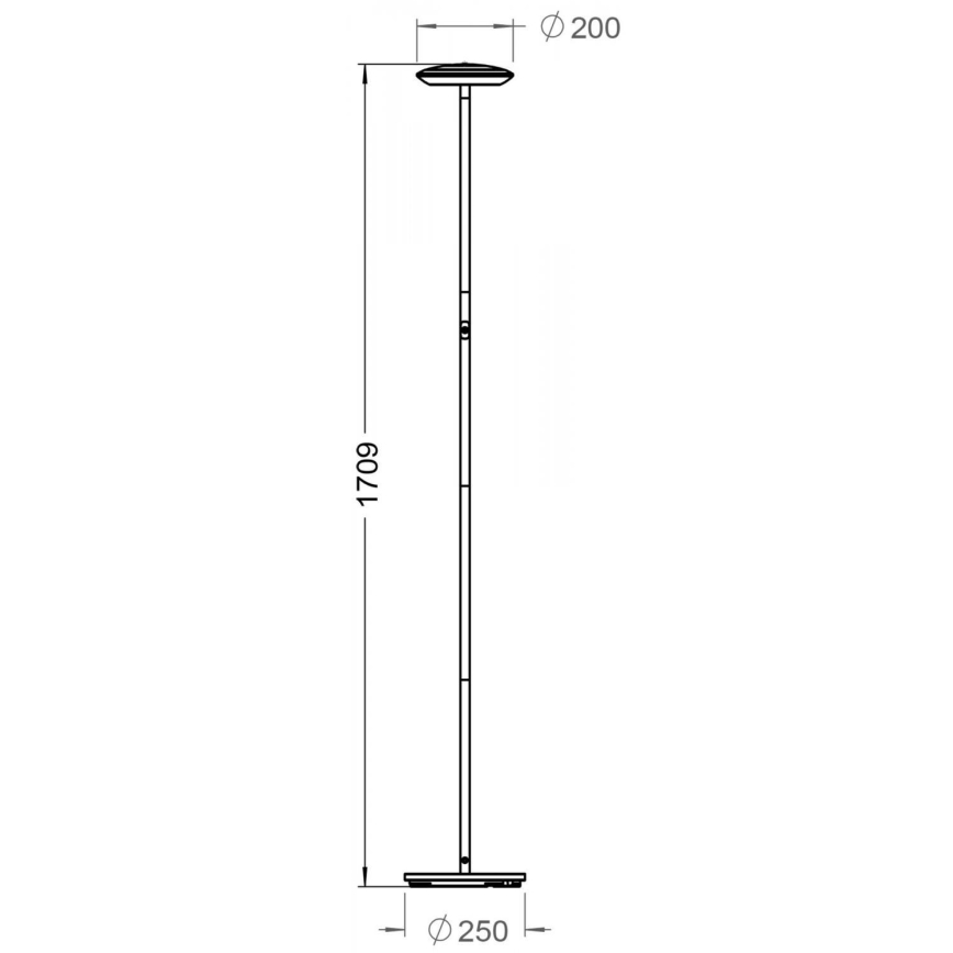Deko-Light 343028 - LED Aptumšojama grīdas stāvlampa BERMUDA LED/18W/230V 3000K melna