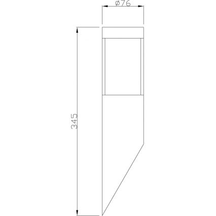 Deko-Light 731106 - Āra sienas lampa PORRIMA 1xGU10/5W/230V IP44 matēts hroms
