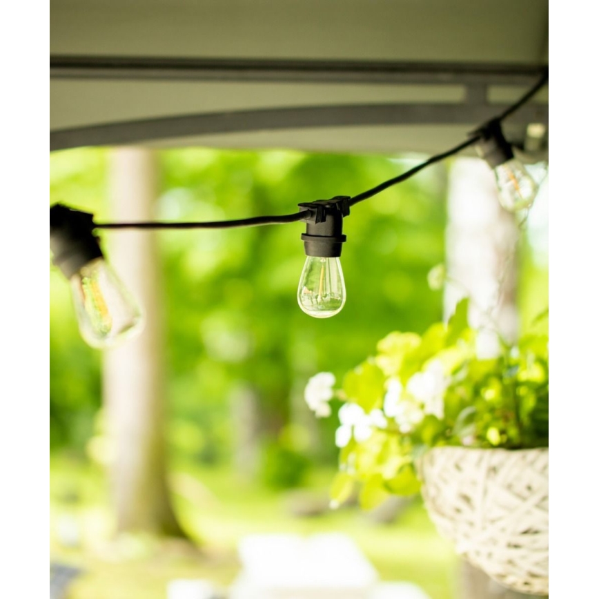 Dekoratīva āra virtene MIMOSA 20xE27/1,3W/230V IP44 10m
