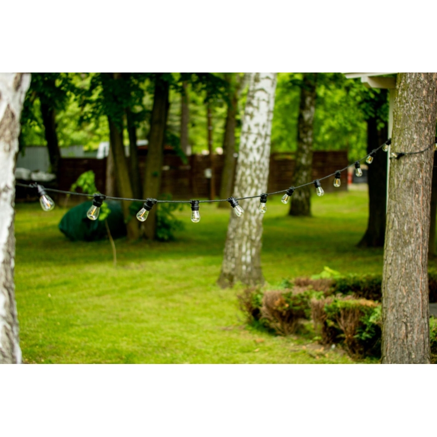 Dekoratīva āra virtene MIMOSA 20xE27/1,3W/230V IP44 20m