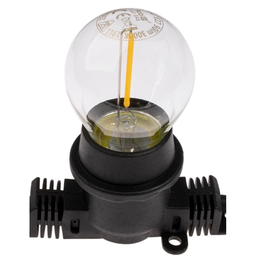 Dekoratīva āra virtene MIMOSA 20xE27/1,3W/230V IP44 20m